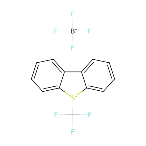 S-(三氟甲基)二苯并噻吩嗡四氟硼酸盐结构图