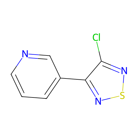 3-氯-4-(吡啶-3-基)-1,2,5-噻二唑结构图