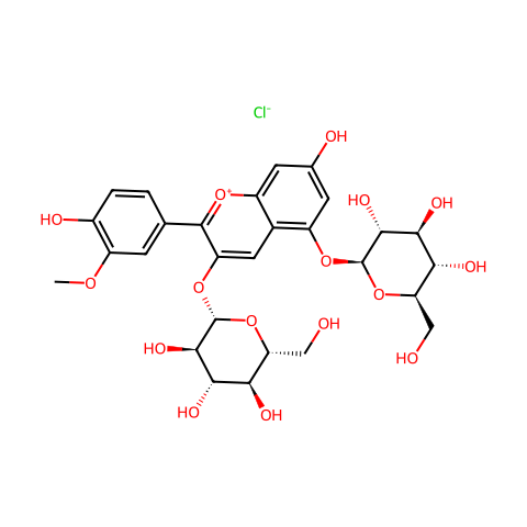 芍药素3,5-二-O-葡糖苷氯化物结构图