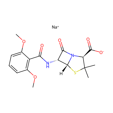 Methicillin sodium salt结构图