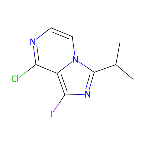 8-氯-1-碘-3-异丙基咪唑并[1,5-A]吡嗪结构图