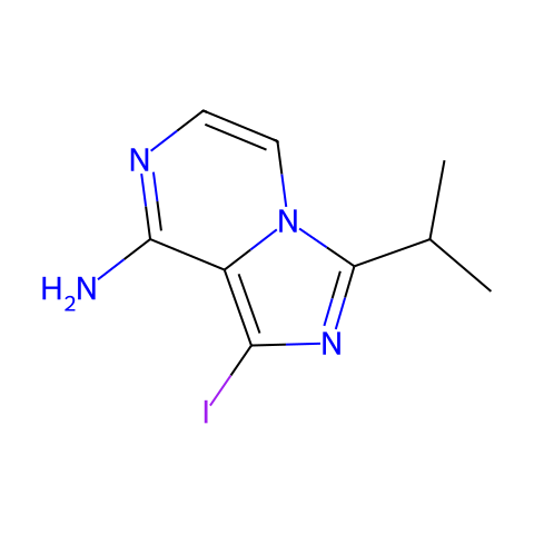 1-碘-3-异丙基咪唑并[1,5-A]吡嗪-8-胺结构图