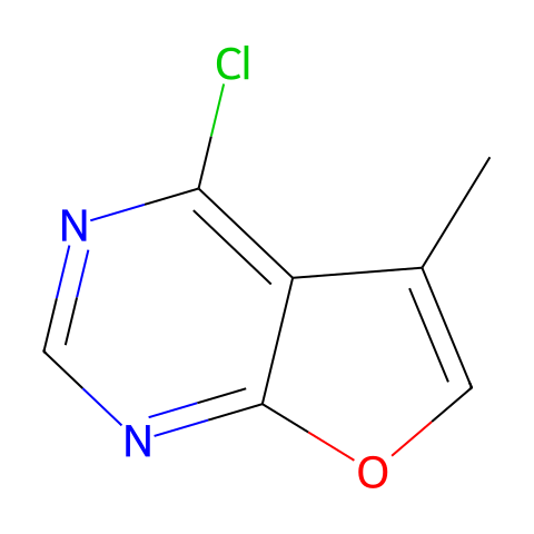 4-Chloro-5-methylfuro[2,3-d]pyrimidine结构图