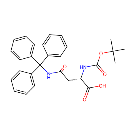 BOC-N-β-Trityl-L-天门冬酰胺结构图