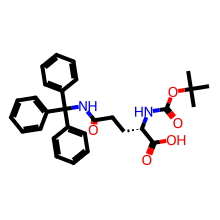 Nα-Boc-Nδ-三苯甲基-L-谷氨酰胺结构图