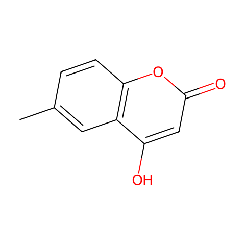 4-羟基-6-甲基香豆素结构图