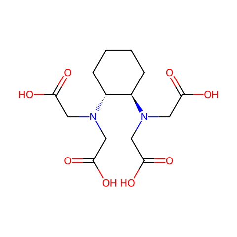 反式-1,2-环己二胺四乙酸结构图