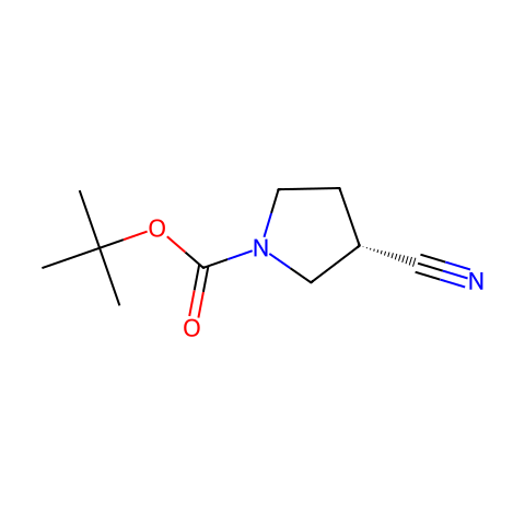 (S)-1-Boc-3-氰基吡咯烷结构图