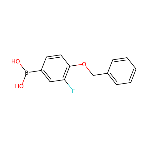 4-苄氧基-3-氟苯硼酸 (含不同量的酸酐)结构图