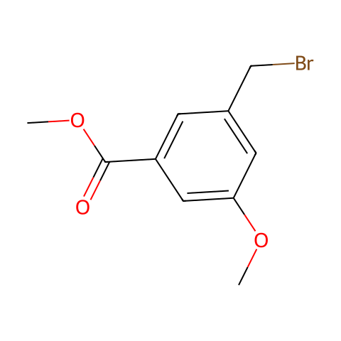 3-(溴甲基)-5-甲氧基苯甲酸甲酯结构图