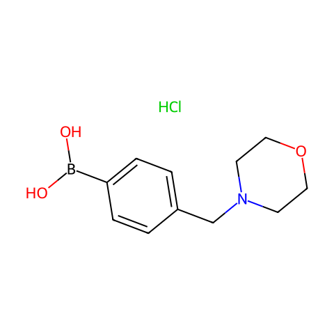 (4-(morpholinomethyl)phenyl)boronic acid (hydrochloride)结构图