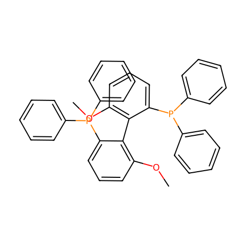 (R)-(+)-2,2'-双(二苯基膦)-6,6'-二甲氧基-1,1'-联苯结构图