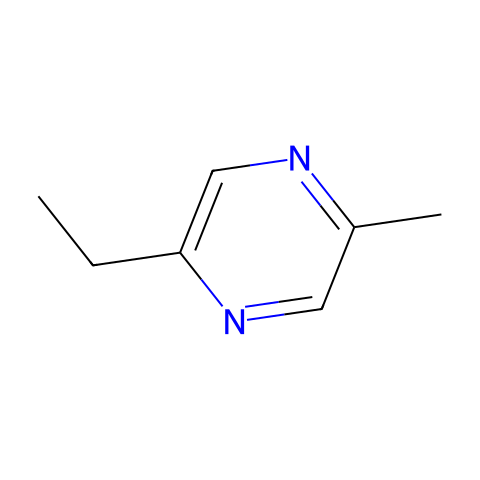 2-乙基-(5或6)-甲基吡嗪结构图