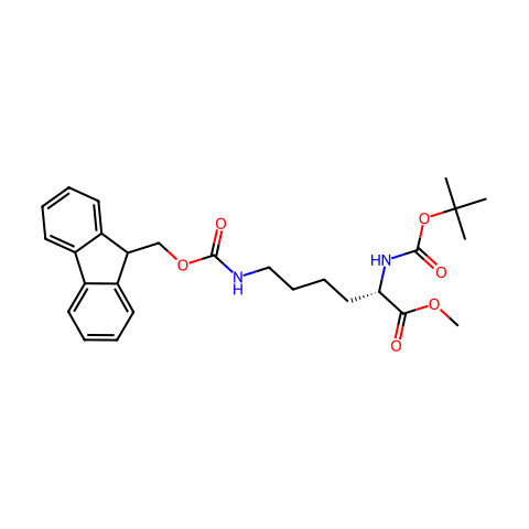 BOC-LYS(FMOC)-OME结构图