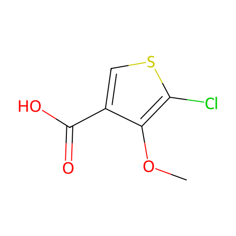 5-氯-4-甲氧基噻吩-3-羧酸结构图