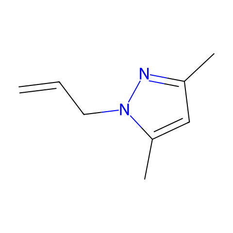 1-烯丙基-3,5-二甲基吡唑结构图