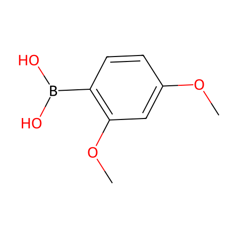 2,4-二甲氧基苯硼酸(含有数量不等的酸酐)结构图