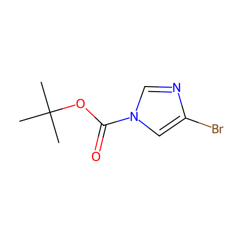 4-Bromo-N-Boc-imidazole 分子结构图