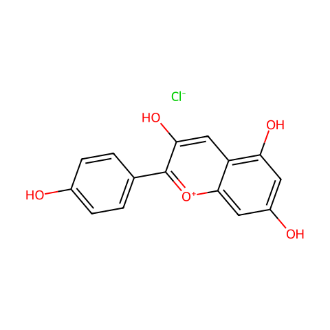 天竺葵素(氯化花葵素)结构图