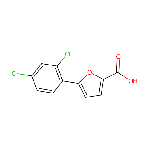 5-(2,4-二氯苯基)-2-糠酸结构图