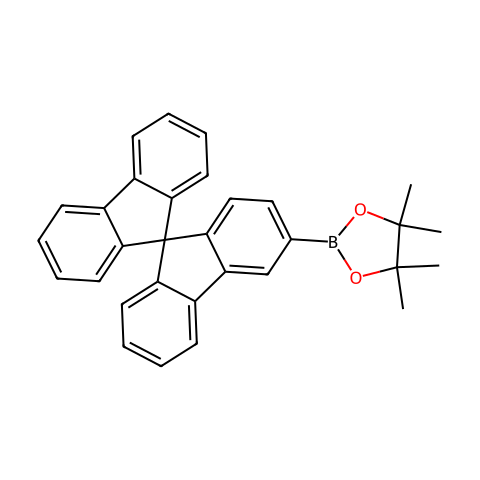 2-(9,9'-螺二[芴]-3-基)-4,4,5,5-四甲基-1,3,2-二氧杂环戊硼烷结构图