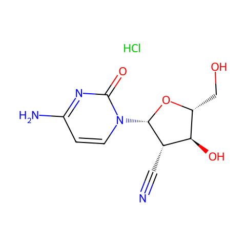2'-cyano-2'-deoxyarabinofuranosylcytosine结构图