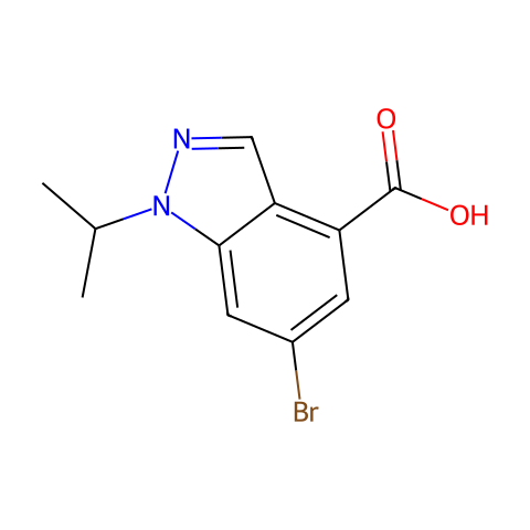 6-BROMO-1-ISOPROPYL-1H-INDAZOLE-4-CARBOXYLIC ACID结构图