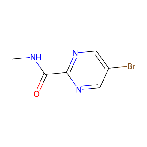 5-Bromo-N-methylpyrimidine-2-carboxamide结构图
