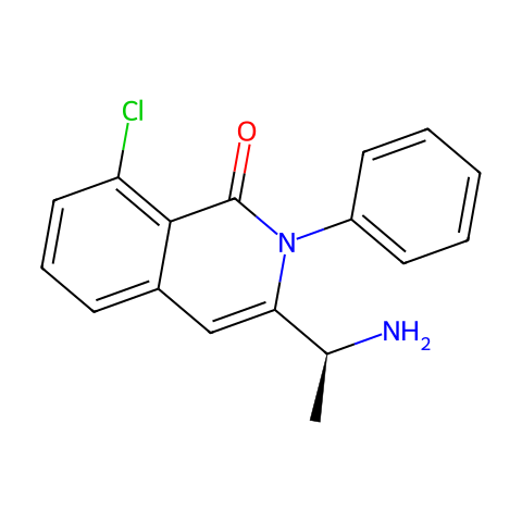 (S)-3-(1-氨基乙基)-8-氯-2-苯基异喹啉-1(2H)-酮结构图
