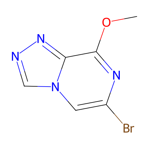6-溴-8-甲氧基-[1,2,4]三唑并[4,3-A]吡嗪结构图
