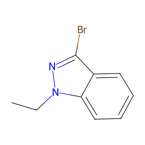 3-Bromo-1-ethyl-1H-indazole结构图