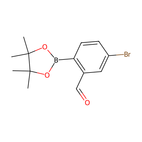 5-bromo-2-(4,4,5,5-tetramethyl-1,3,2-dioxaborolan-2-yl)benzaldehyde结构图