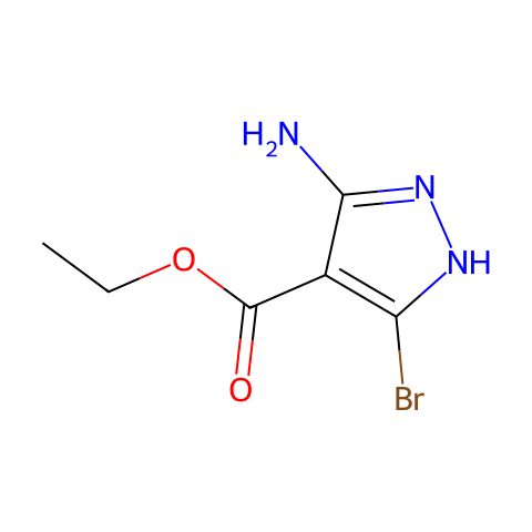3-氨基-5-溴吡唑-4-甲酸乙酯结构图