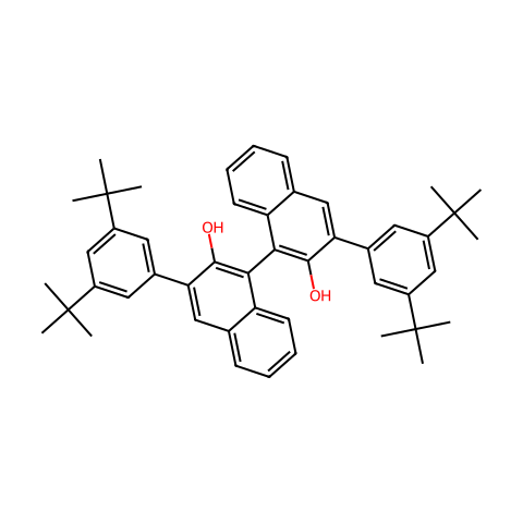 (R)-3,3'-BIS[3,5-BIS(TERT-BUTYL)-4-METHOXYPHENYL]-[1,1'-BINAPHTHALENE]-2,2'-DIOL结构图
