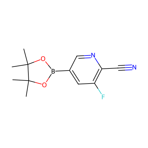 2-氰基-3-氟吡啶-5-硼酸频哪醇酯结构图