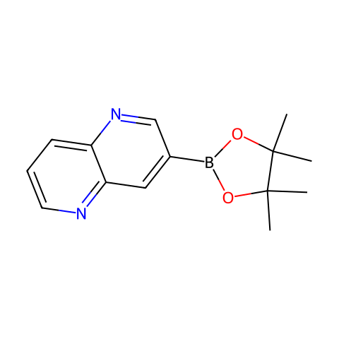 3-(4,4,5,5-Tetramethyl-1,3,2-dioxaborolan-2-yl)-1,5-naphthyridine结构图
