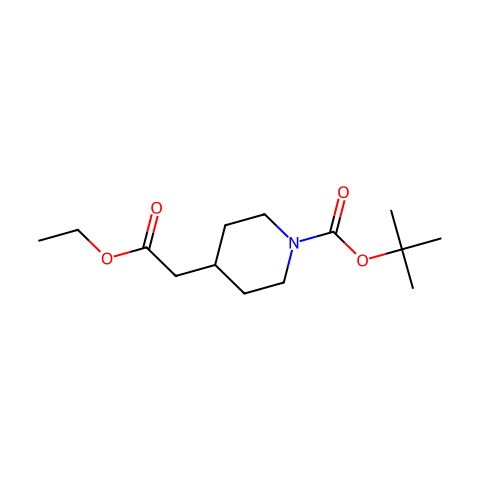 1-BOC-4-哌啶乙酸乙酯结构图