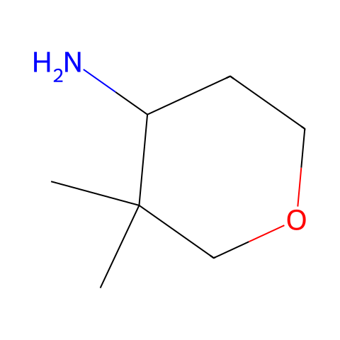 3,3-dimethyltetrahydropyran-4-amine结构图