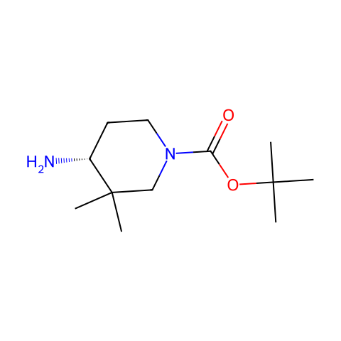 TERT-BUTYL 4-AMINO-3,3-DIMETHYL-PIPERIDINE-1-CARBOXYLATE结构图