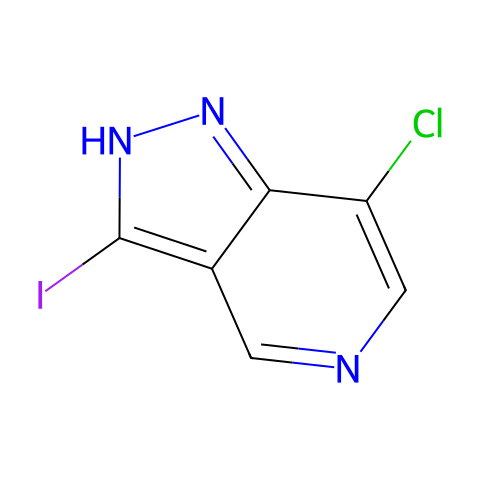 7-CHLORO-3-IODO-1H-PYRAZOLO[4,3-C]PYRIDINE结构图