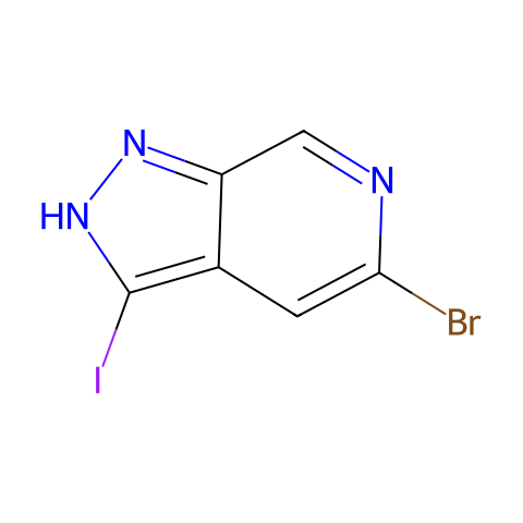 5-溴-3-碘-1H-吡唑并[3,4-C]吡啶结构图
