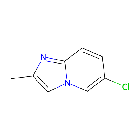6-氯-2-甲基-咪唑并[1,2-A]吡啶结构图