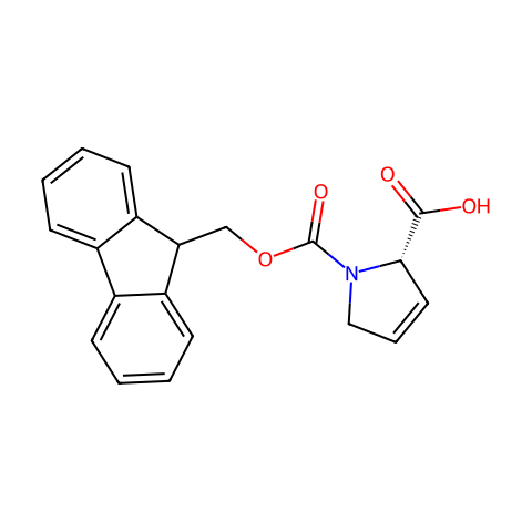(S)-1-(芴甲氧羰基)-2,5-二氢-1H-吡咯-2-羧酸结构图