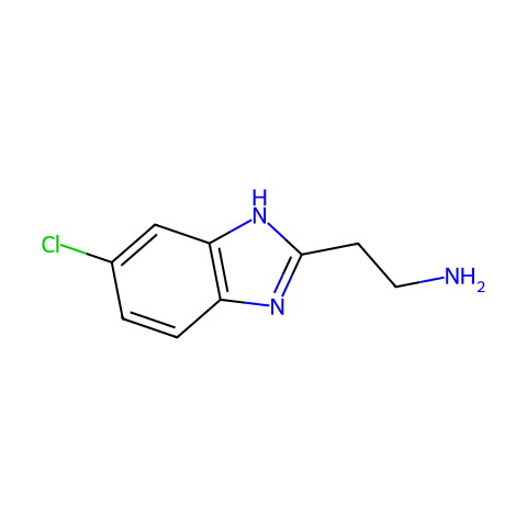 2-(5-氯-1H-苯并咪唑-2-基)乙胺结构图