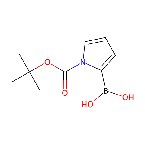 1-Boc-2-吡咯硼酸 (含不同量的酸酐)结构图