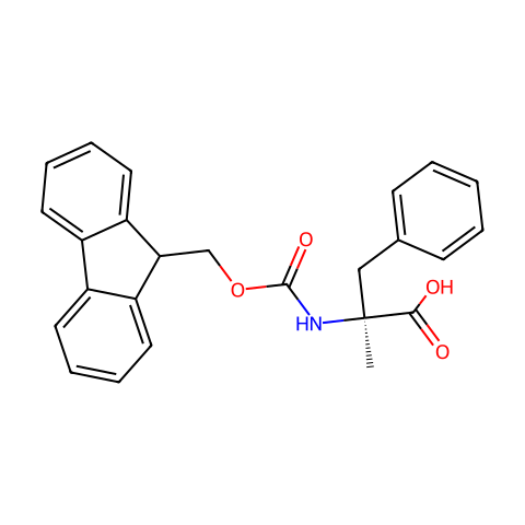 Fmoc-α-甲基-L-苯丙氨酸结构图