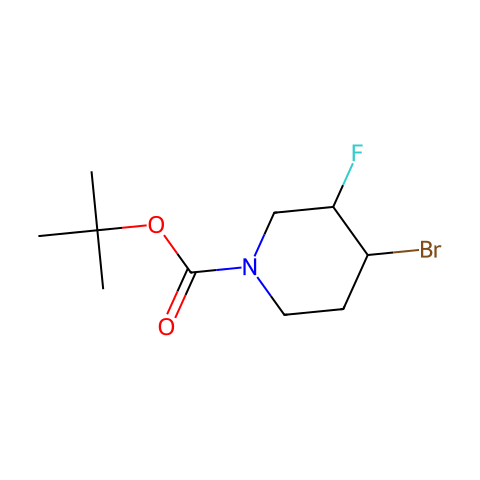 tert-butyl 4-bromo-3-fluoropiperidine-1-carboxylate结构图