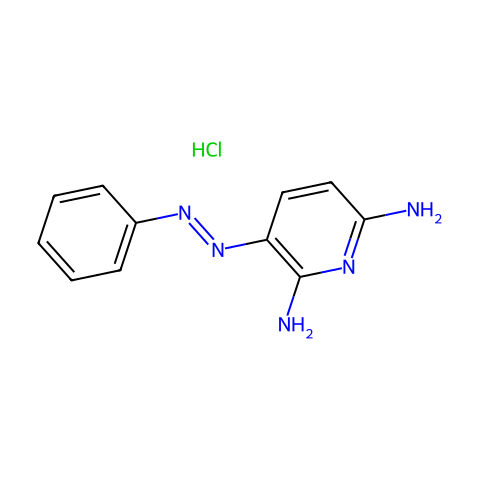 3-苯偶氮基-2,6-二氨基吡啶单盐酸盐结构图