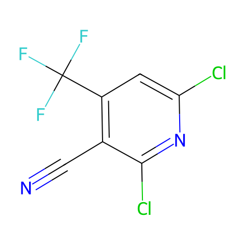 3-氰基-2,6-二氯-4-(三氟甲基)吡啶结构图