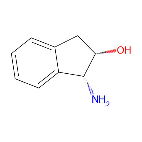 (1R,2S)-1-氨基-2-茚醇结构图